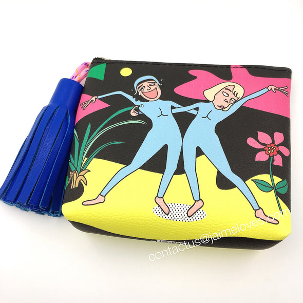 Black with blue tassel